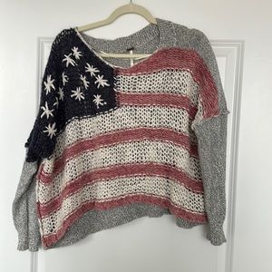 Free people American Flag sweater M